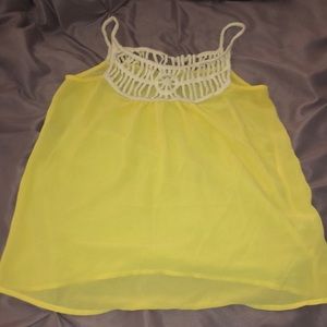 Yellow tank top from Charlotte Russe size XS.